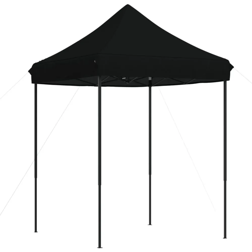 Tenda da Festa Pieghevole Pop-Up Nero 200x200x306 cm per Protezione Solare