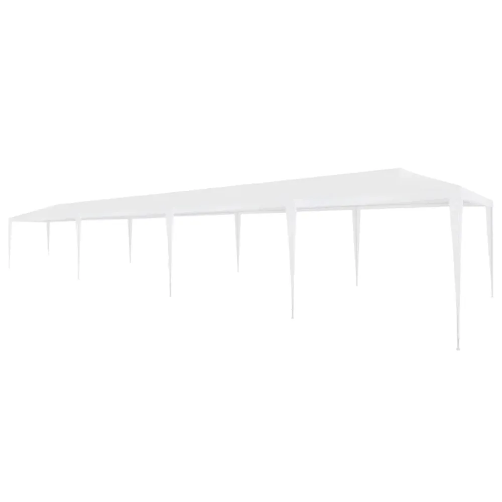 Tenda per Feste 3x12 m PE Bianca per Terrazzo e Giardino