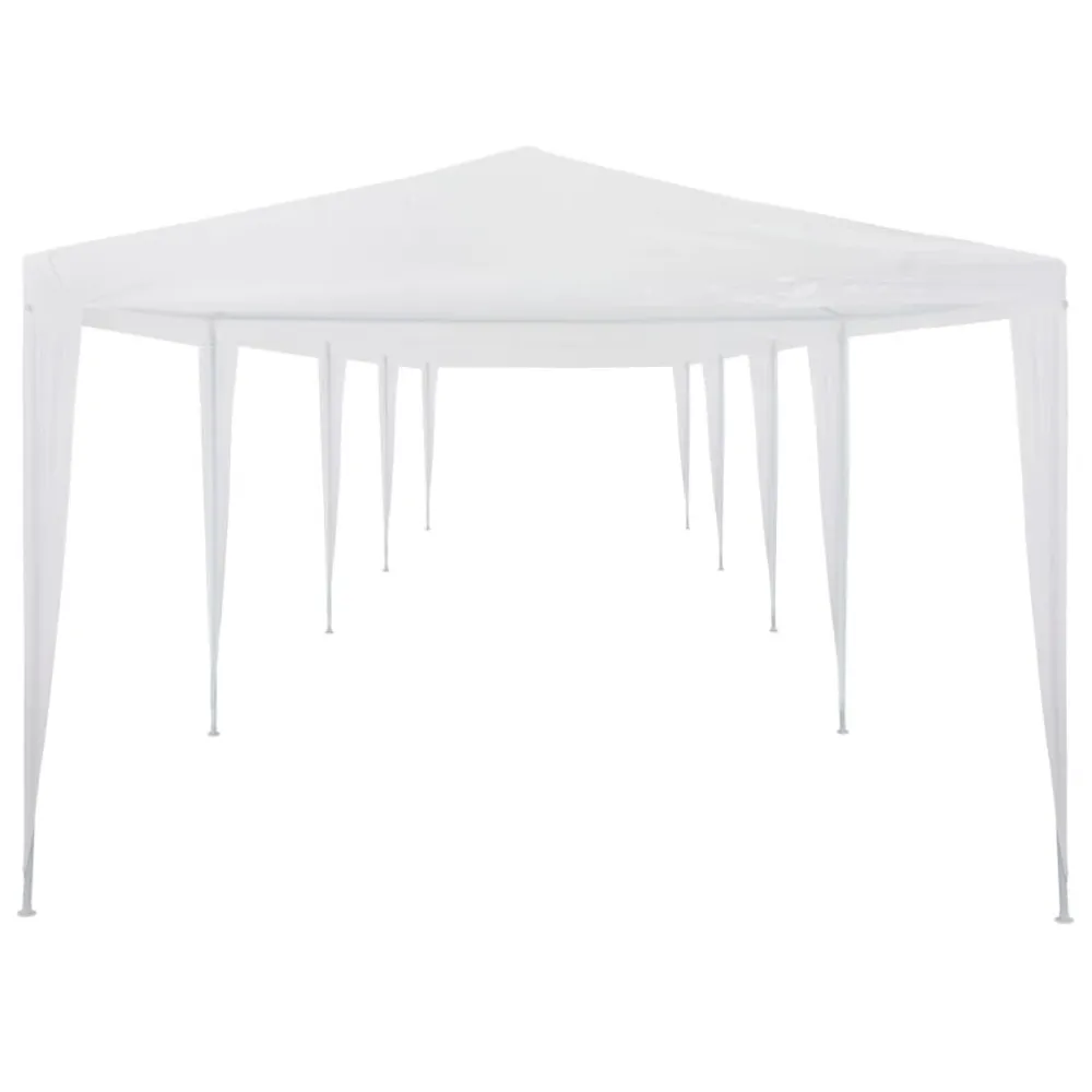 Tenda per Feste 3x12 m PE Bianca per Terrazzo e Giardino
