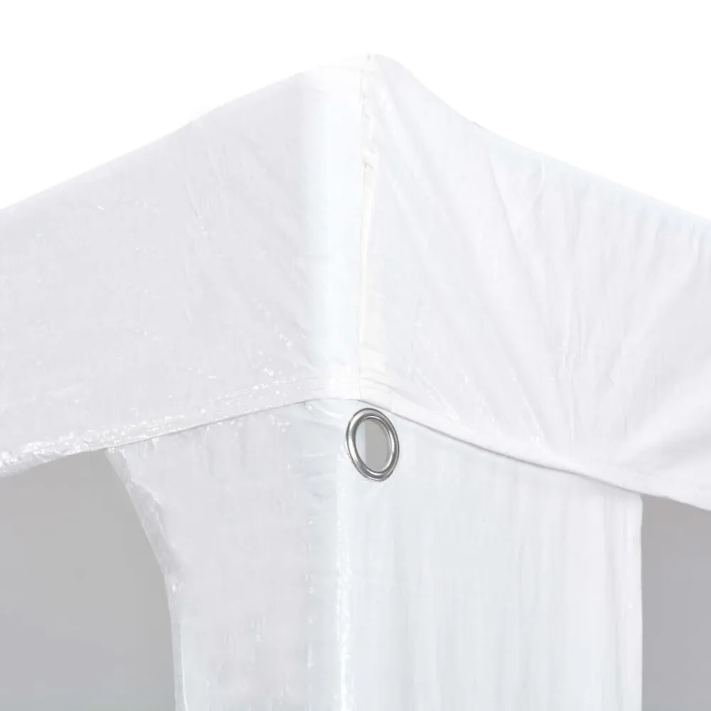Tenda per Feste 3x12 m PE Bianca per Terrazzo e Giardino