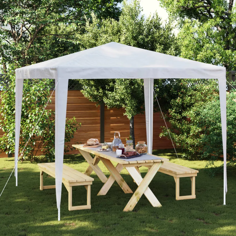 Tendone per Feste 2,5x2,5 m Bianco con Colori UV-Resistant