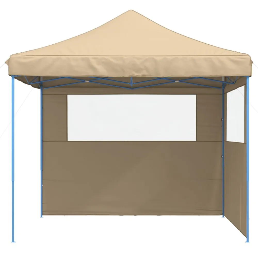 Tendone per Feste Pieghevole Pop-Up con 2 Pareti Crema