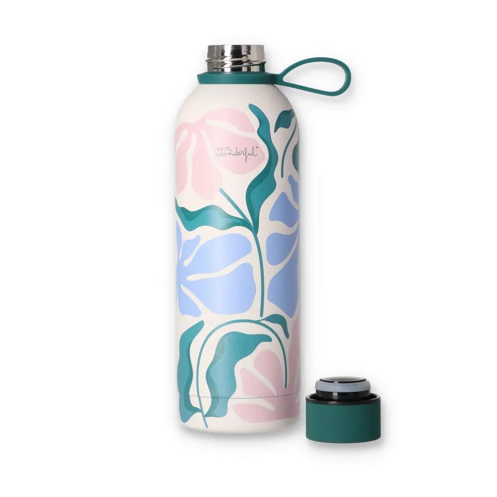 Borraccia termica 500 ml - Stampa floreale