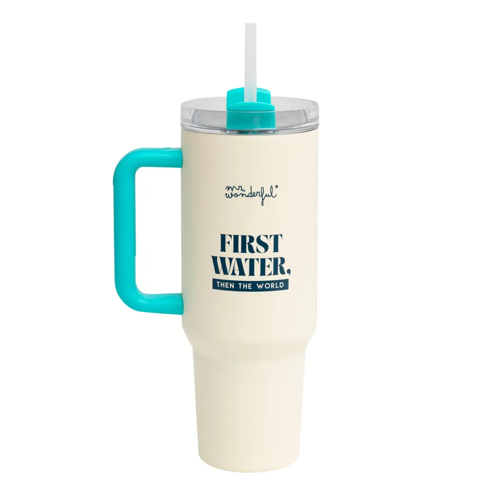 Tazza termica da 1,2 litri - First water, then world