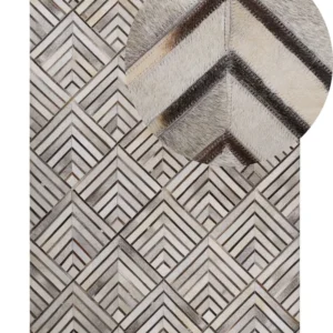 Tappeto rettangolare pelle crema 160x230cm TEKIR