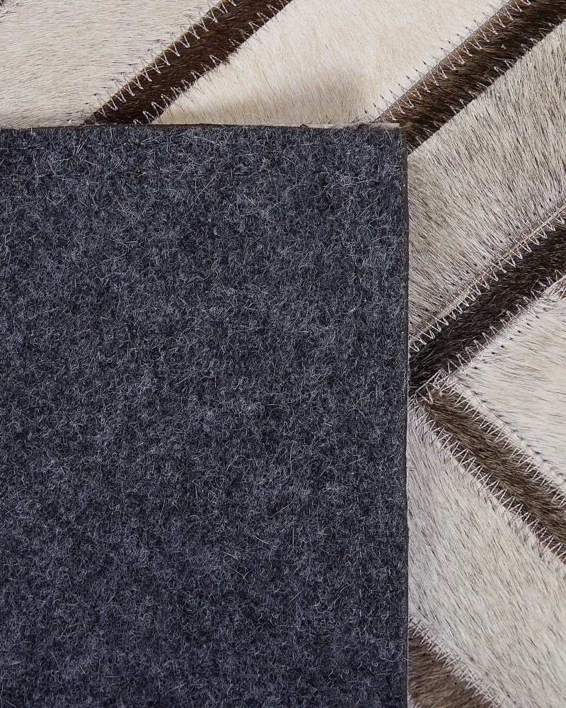 Tappeto rettangolare pelle crema 160x230cm TEKIR