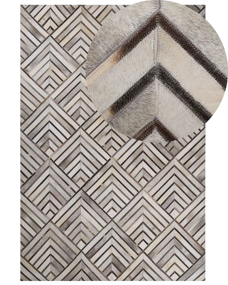 Tappeto rettangolare pelle nocciola 160x230cm TEKIR