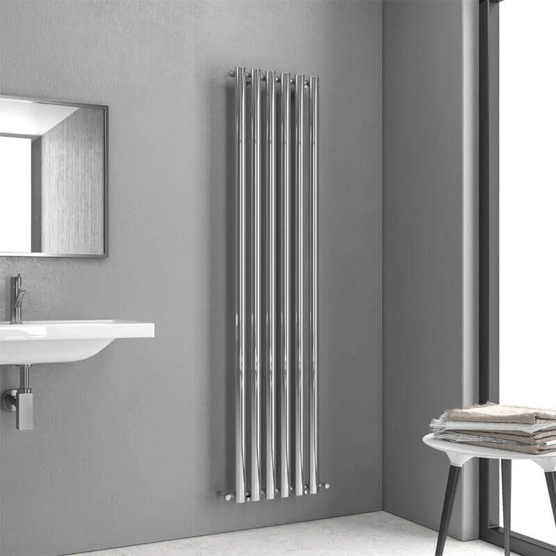 Termoarredo Radiatore Cromato Tubi Verticali Design - 180x42