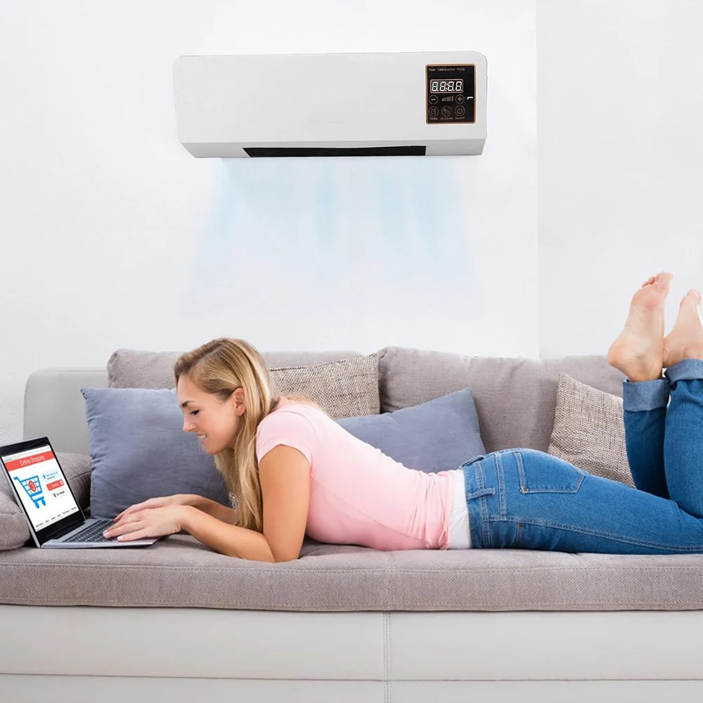 Termoconvettore aria calda fredda 1500W con telecomando caldo bagno
