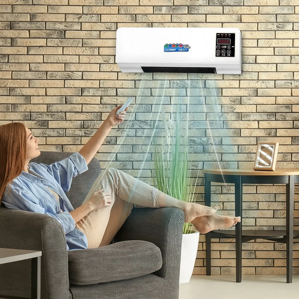 Termoconvettore aria calda fredda 1500W con telecomando caldo bagno