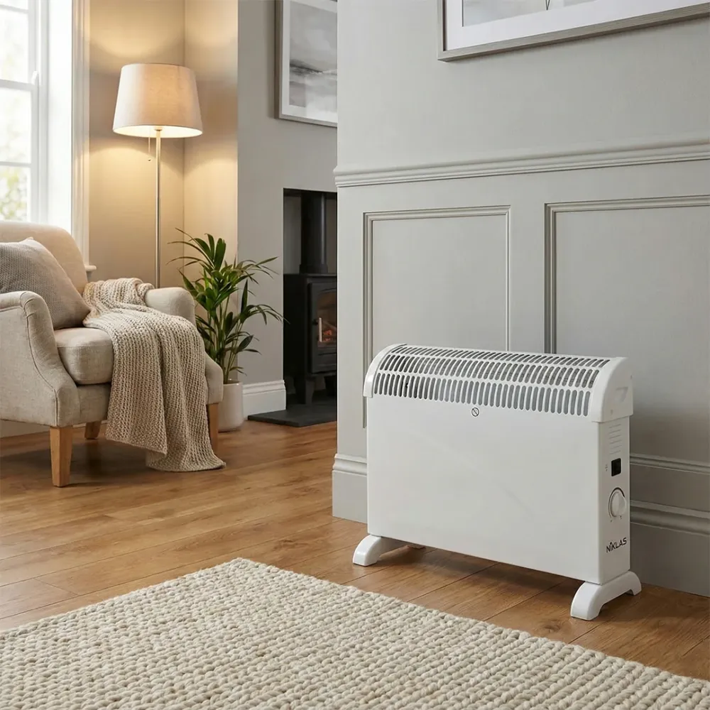 Termoconvettore NIKLAS Classic Baby 2000W con Termostato e 3 Livelli