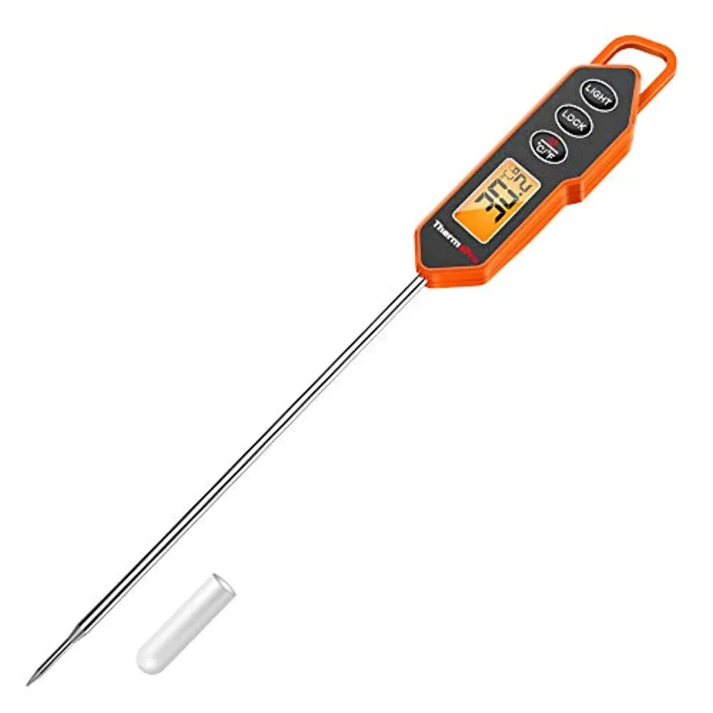 ThermoPro TP01H Termometro da Cucina Digitale con Sonda da 13,5 cm con Retroilluminazione Termometro per Carne Lettura Ist...
