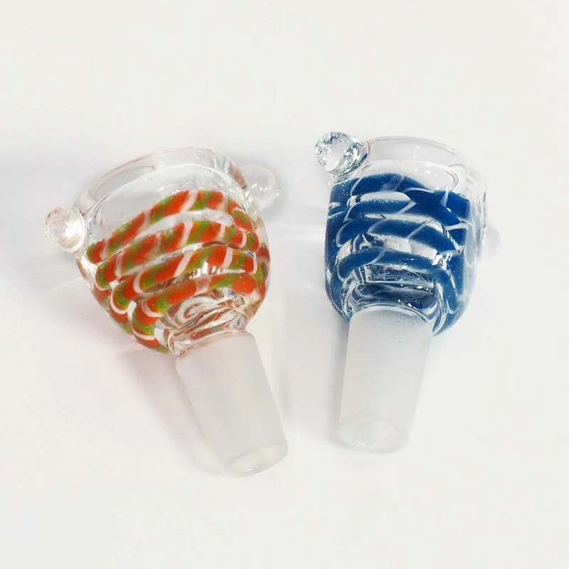 Glass Bowl Square Shaped Policromo Rope Pattern 14mm