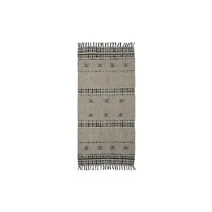 Tappeto lana nocciola e nero 200x90 cm Cros House Doctor - 200cm