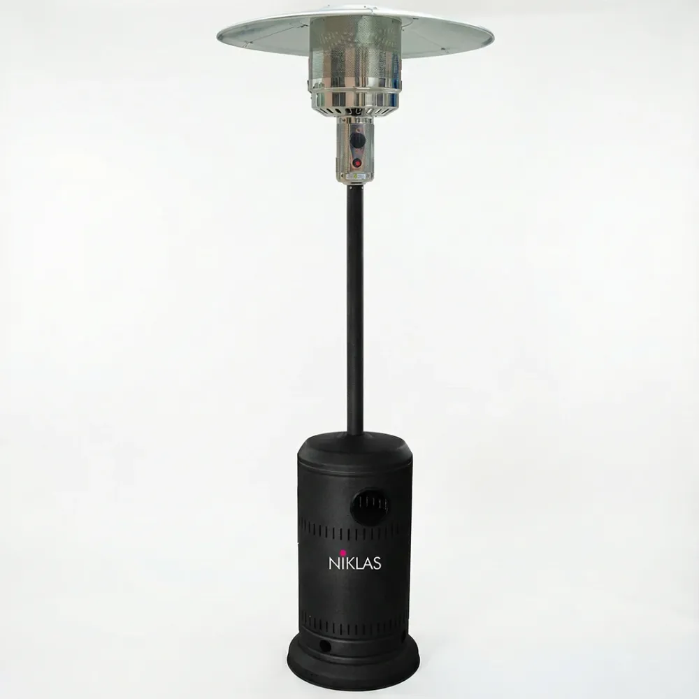 Termopatio Gas NIKLAS Nero Opaco 13kW per Esterni Design Moderno