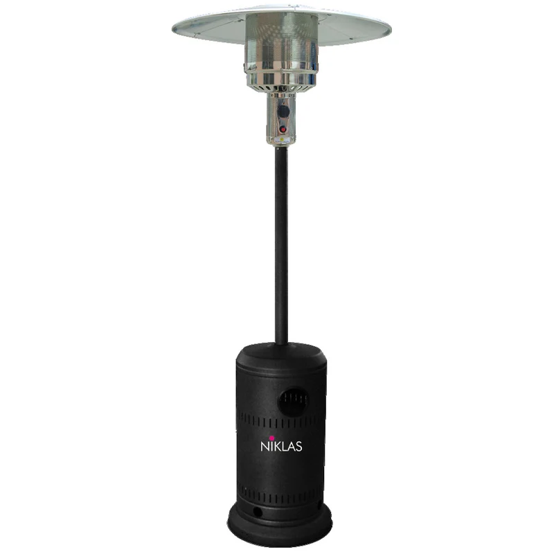 Termopatio Gas NIKLAS Nero Opaco 13kW per Esterni Design Moderno