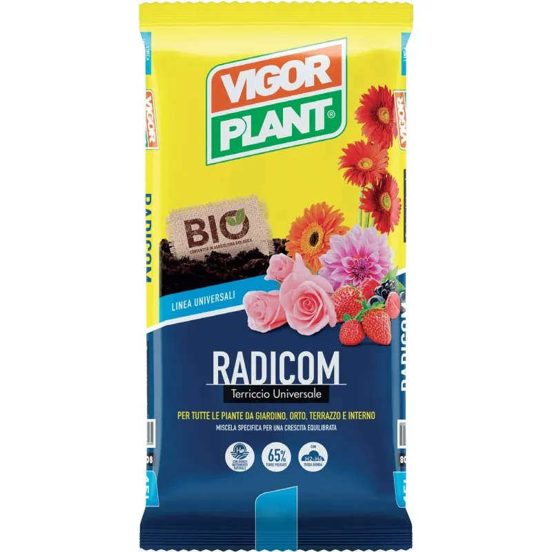 Terriccio Radicom 45 litri Vigorplant per Prato e Tappeto Erboso