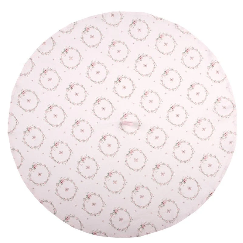 Canovaccio Cucina Tondo Ø80 cm Rosa con Coniglio Pasqua
