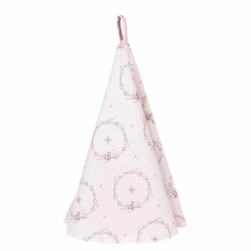 Canovaccio Cucina Tondo Ø80 cm Rosa con Coniglio Pasqua