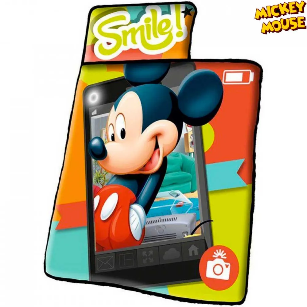 Mickey Mouse Tappetino Letto con Imbottitura + Coperta e Cuscino Campeggio Bimbi
