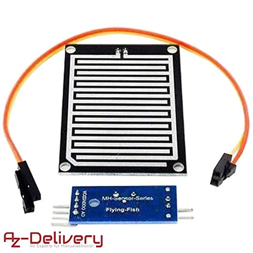 AZDelivery 3 x Moduli Sensore Pioggia Acqua Piovana per Arduino con eBook