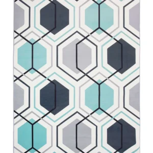 Tappeto pelo basso multicolore 160 x 230 cm GIRESUN