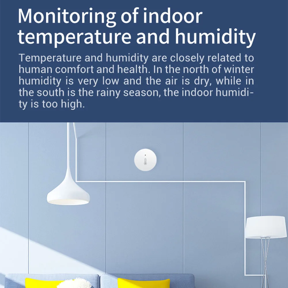 Sensore di Temperatura e Umidità Tuya Zigbee 3.0 Monitoraggio Remoto tramite l'APP Smart Life