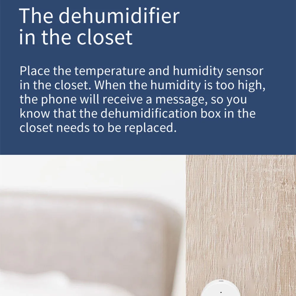 Sensore di Temperatura e Umidità Tuya Zigbee 3.0 Monitoraggio Remoto tramite l'APP Smart Life
