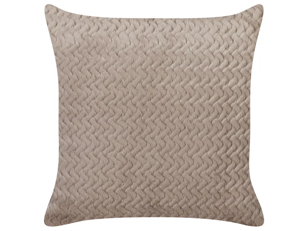 Set 2 Embossed Cushions Brown SURMI