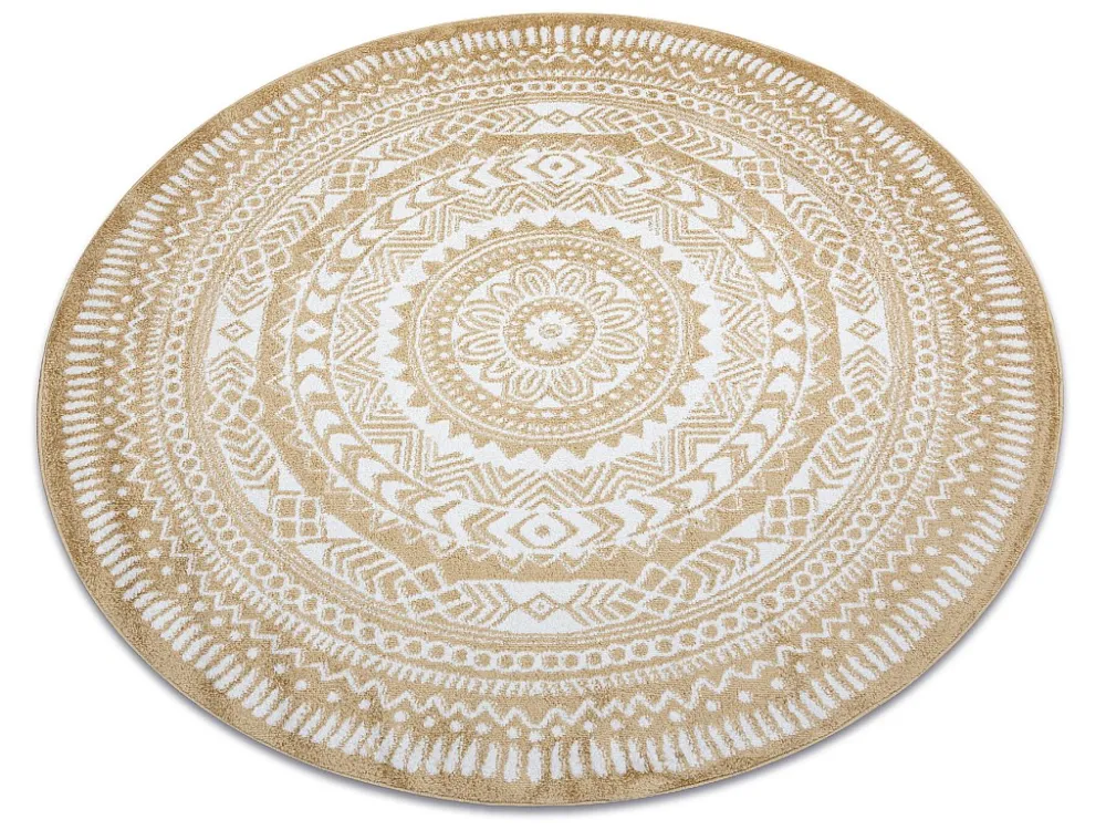 Tappeto FUN Napkin tovagliolo cerchio - crema cercle 120 cm con Custodia Protettiva