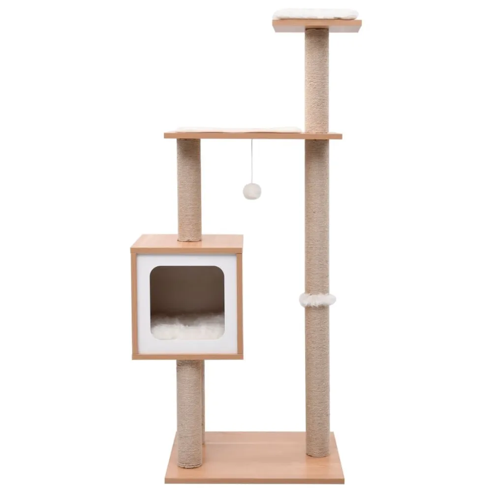 Albero per Gatti con Tappeto Tiragraffi Sisal 123 cm