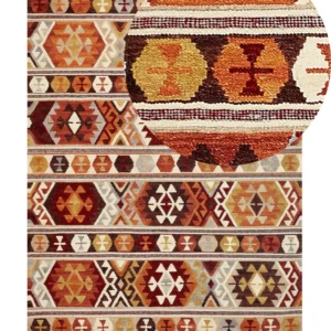 Lana Merino Tappeto kilim lana multicolore 160 x 230 cm AYGAVAN