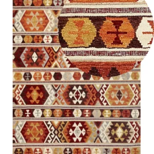 Set di Aghi Tappeto kilim lana multicolore 160 x 230 cm AYGAVAN