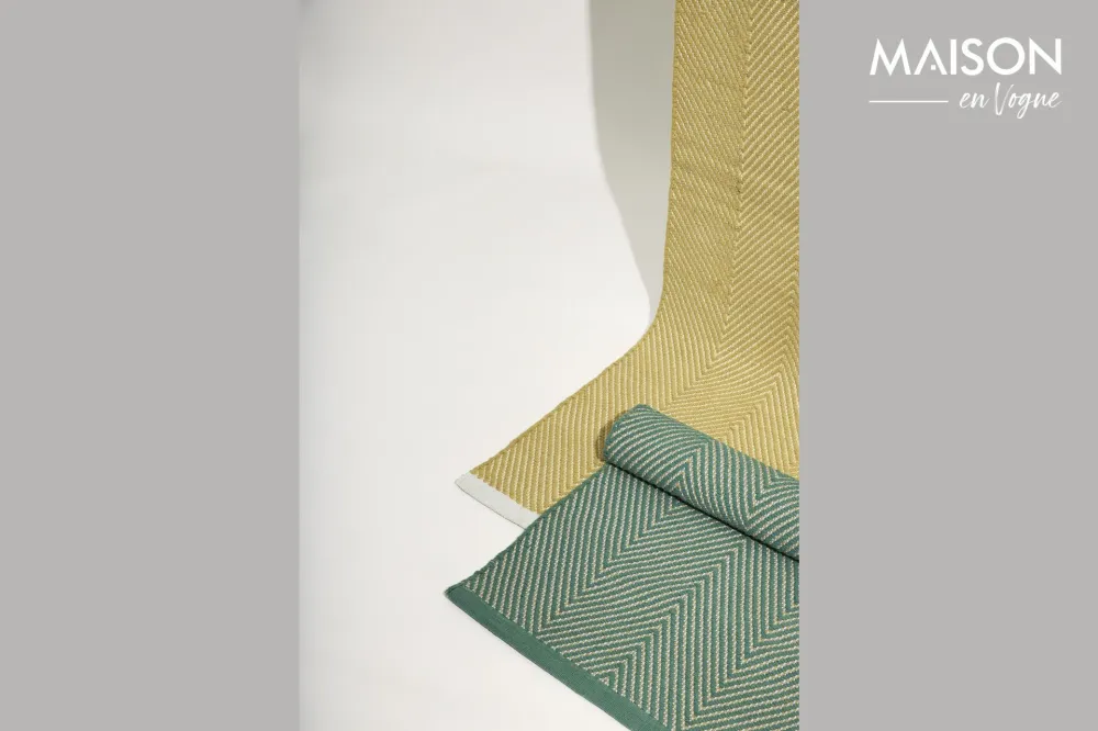 Tappeto cotone color senape Hübsch - 180cm per Progetti 3D