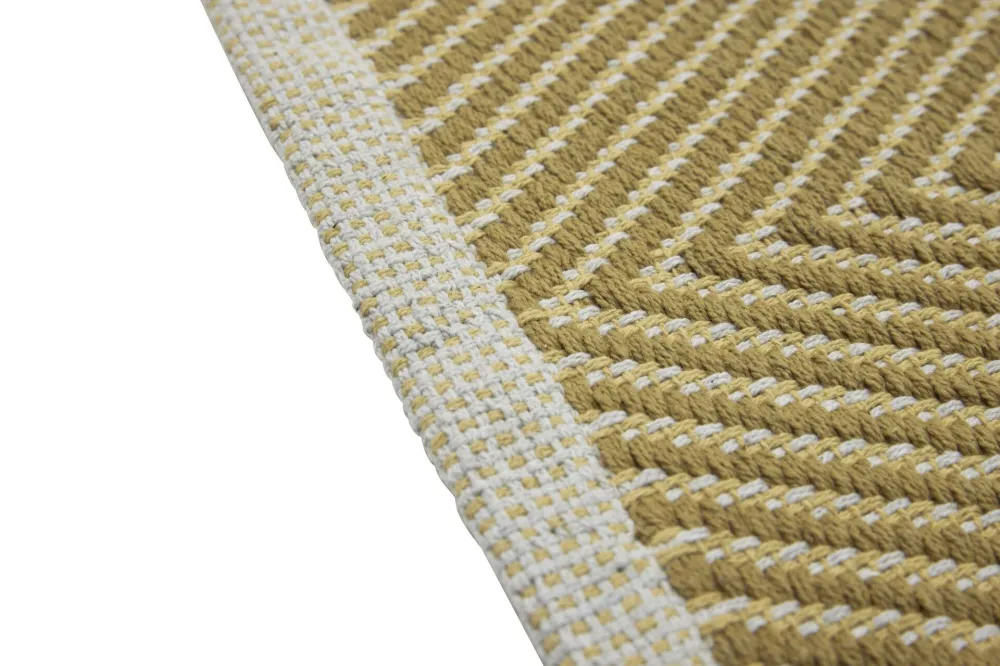 Tappeto cotone color senape Hübsch - 180cm per Progetti 3D