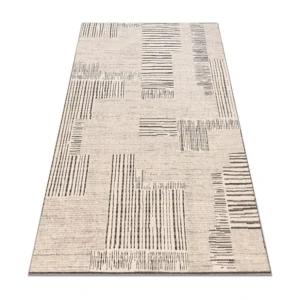 Tappeto Lana ANGEL 1222 / 52023 Linee camoscio / grigio 200x300 cm Lana 100%