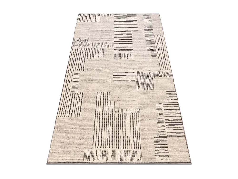Tappeto Lana ANGEL 1222 / 52023 Linee camoscio / grigio 200x300 cm Lana 100%