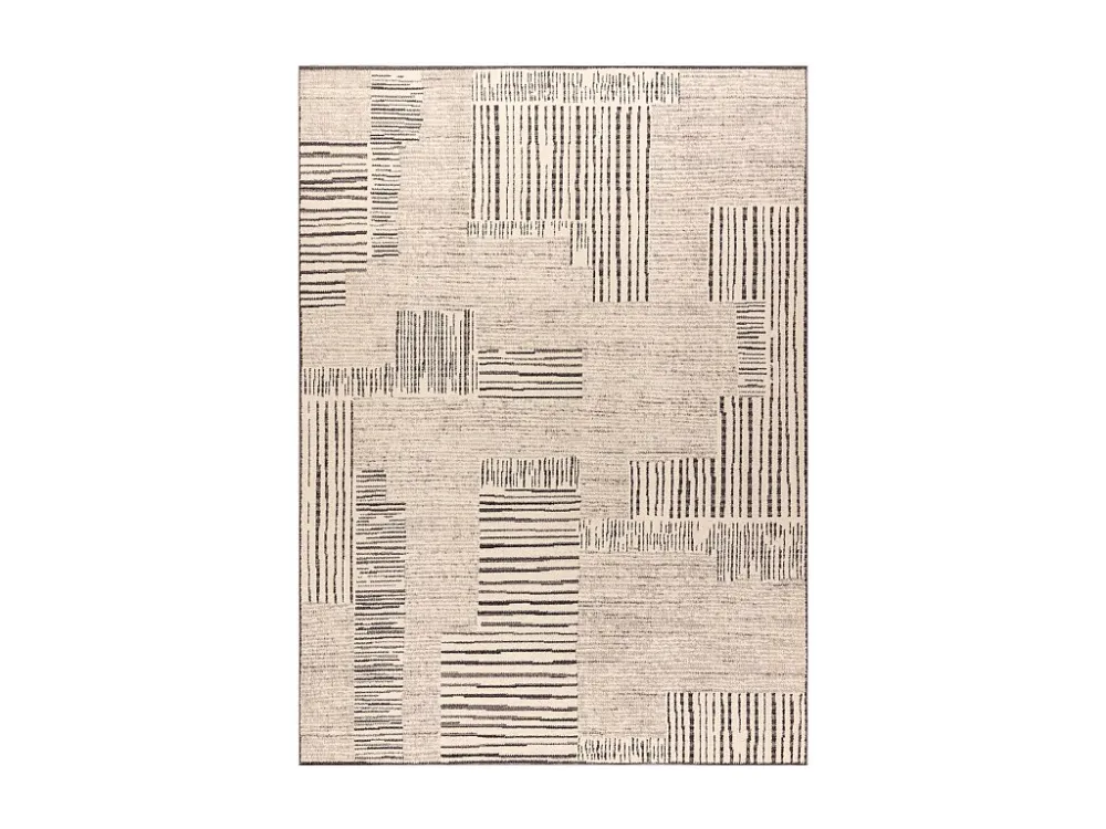 Tappeto Lana ANGEL 1222 / 52023 Linee camoscio / grigio 200x300 cm Lana 100%