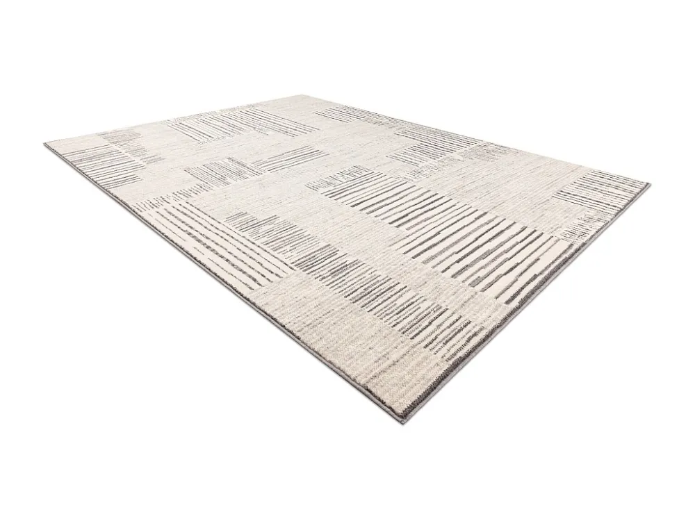Tappeto Lana ANGEL 1222 / 52023 Linee camoscio / grigio 200x300 cm Lana 100%