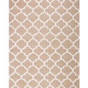 Tappeto lana e cotone crema 160 x 230 cm ERBAA con Telaio Portatile