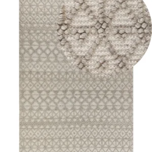 Tappeto lana panna 160 x 230 cm ALUCRA con Telaio Portatile