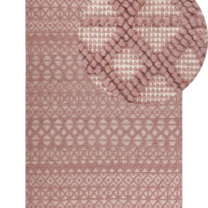 Tappeto lana rosa 160 x 230 cm ALUCRA per Decorazioni