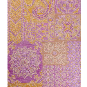 Tappeto lana rosa e giallo 160 x 230 cm AVANOS Facile da Usare
