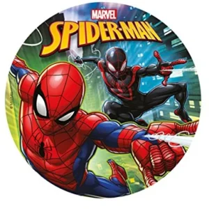 Disco di zucchero Spiderman 20 cm Taglia Unica Blu