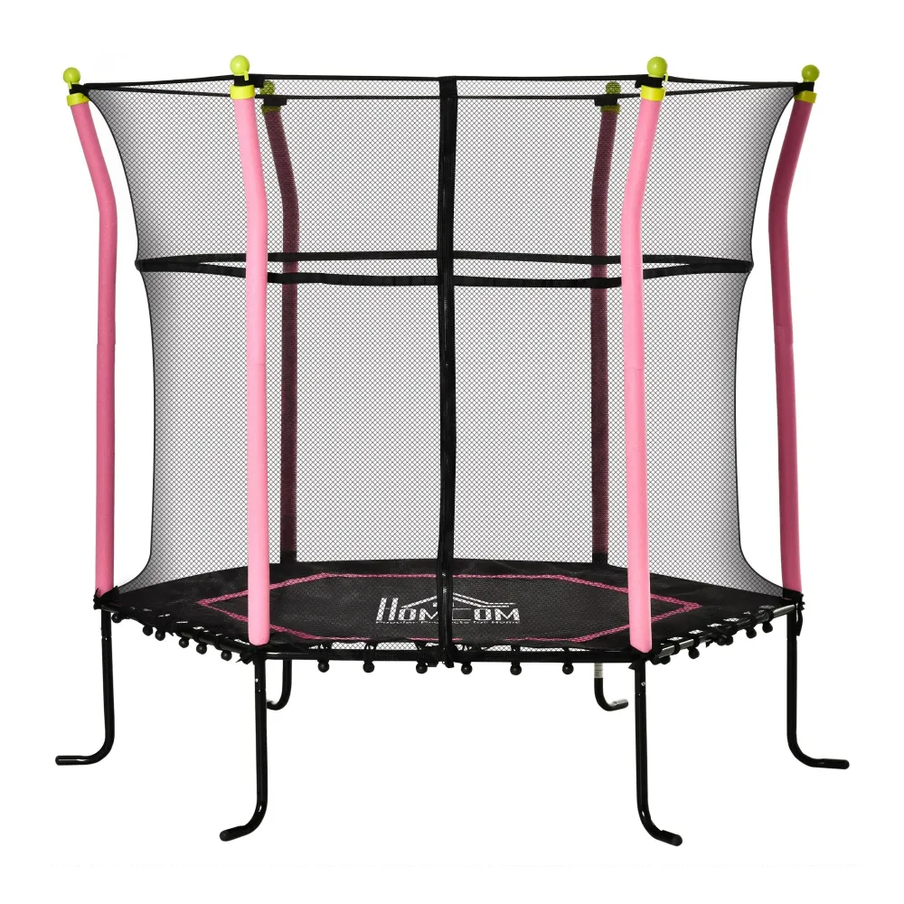Easycomfort Tappeto Elastico per Bambini 3-10 Anni con Rete di Sicurezza e Corde Elastiche, Trampolino Elastico per Bambin...