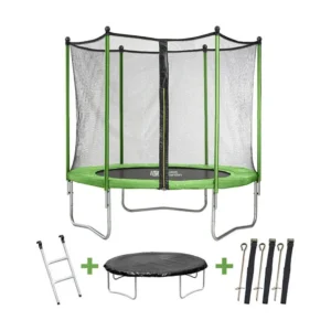 Trampolino tappeto elastico YOOPI - Ø2.44 m - con rete, scala e telone Habitat et jardin