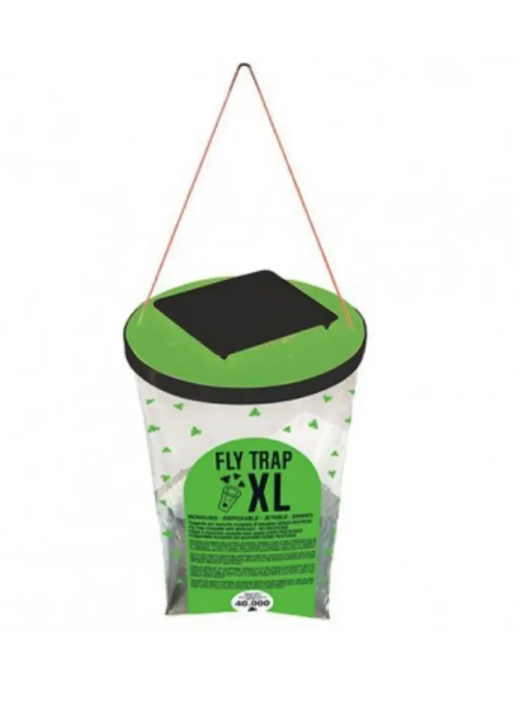 FLY TRAP XL Trappola per mosche completa di attrattivo SENZA PESTICIDI