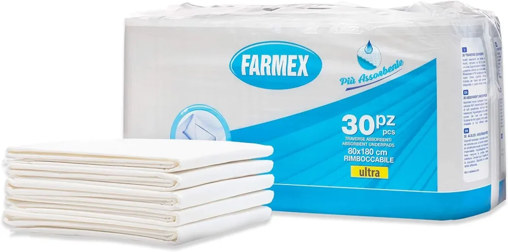 TRAVERSE MONOUSO SALVALETTO RIMBOCCABILI FARMEX 80×180 - 30 PZ