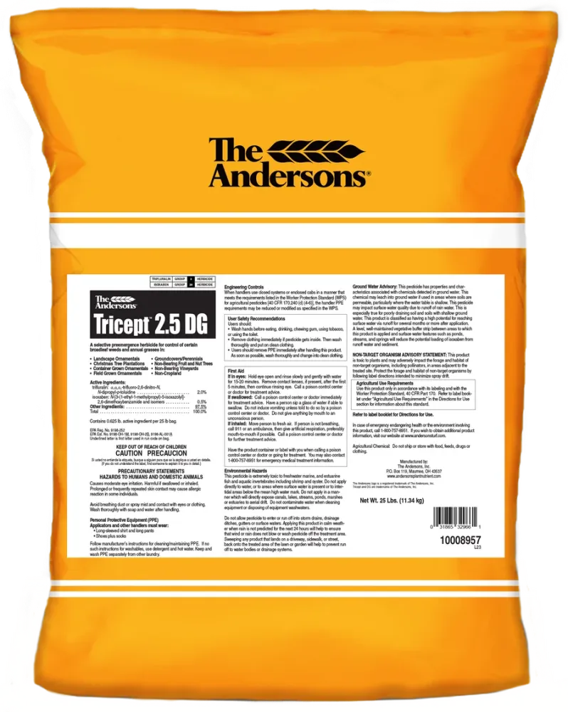 Trattorino tagliaerba diesel Andersons Tricept 2.5 DG Pre-Emergent Herbicide 25 LB