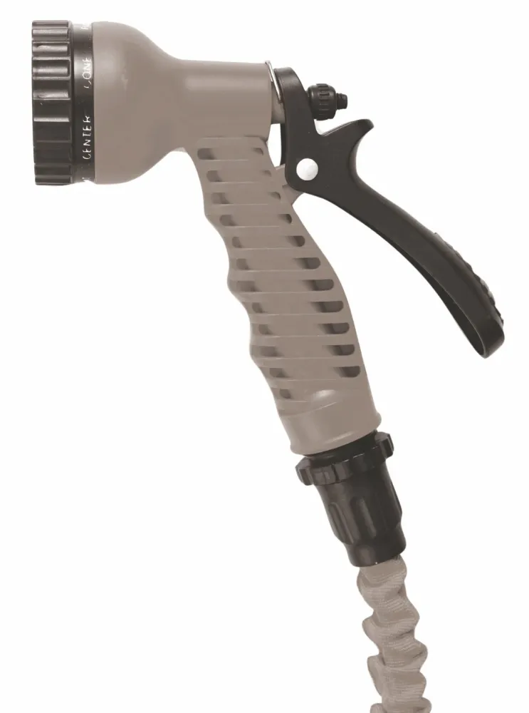 Tubo Pompa Canna dell'Acqua Estensibile 45 mt con Pistola Soriani Gardenlike Grigio